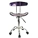 Flash Furniture Vibrant Violet and Chrome Swivel Task Chair with Tractor Seat