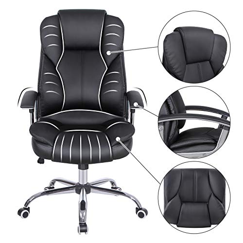 SONGMICS Office Chair with High Back Large Seat and Tilt Function