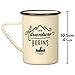 Gentlemen's Hardware Enamel Camping Coffee Mugs, Set of 2, Cream