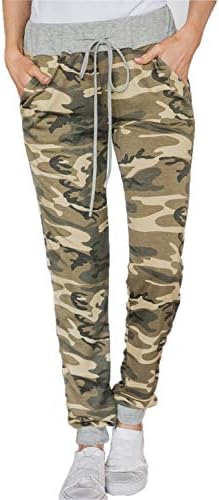 Eytino Women Drawstrings Jogger Sweatpants Camouflage Stretch Lounge Pants with Pockets(S-XL)