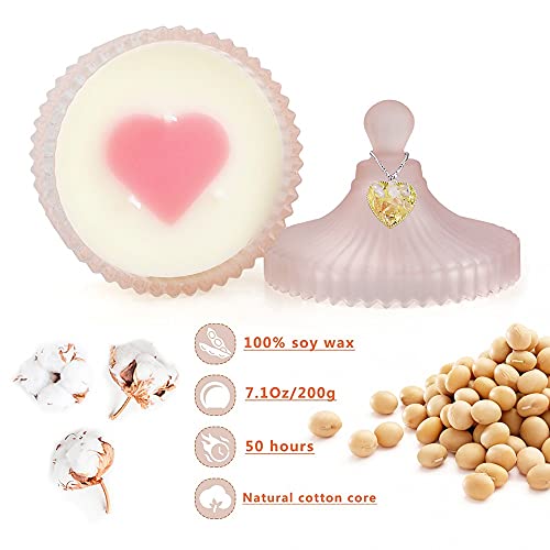 AWEIE Scented Candles for Home Scented, 3 Wick Romantic Candles Aromatherapy Candle Gift for Women, 100% Soy Wax Candles for Home Scented,55 Hours Long Burning 7.1Oz