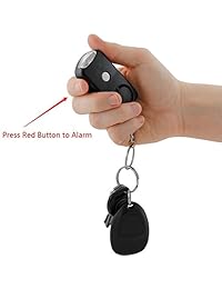 Llavero de alarma personal 130 dB auto defensa SOS alarma de emergencia, dispositivo electrónico de autodefensa de seguridad con linterna LED para ancianos, niños, estudiantes, mujeres, adolescentes, niñas trabajadores nocturnos