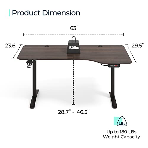 LINSY HOME Height Adjustable Electric Standing Desk for Home Office