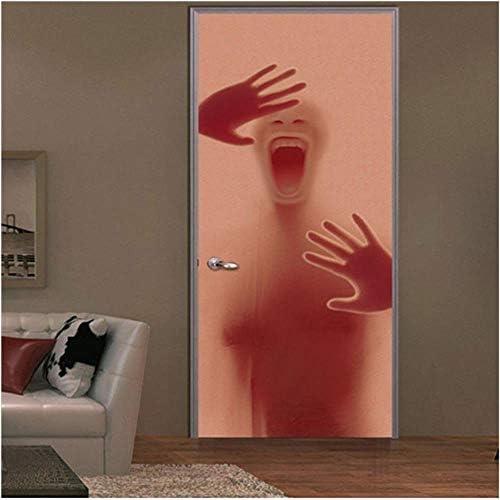 ZKZKW Door sticker 2PCS/Set Geometric Door Sticker Wallpaper On The Door Self Stick Wallpaper Waterproof Poster 77x200cm