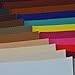 Faux Leather Sheets for Earrings and Bows-24 Pieces 8x6 Inch(21x15 cm) Solid Color Litchi Grain Texture Faux Leather Fabric Sheets Cotton Back, 24 Colors and Each Color One Sheet