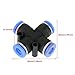 10x Pneumatic Quick Connector Connector Quick Fittings Push In To Connect Fitting Tube OD 6MM Quick Release 1/4 Set