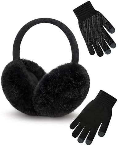 ZLYC Womens Girls Genuine Rabbit Fur Earmuffs Adjustable Ear  display picture 2