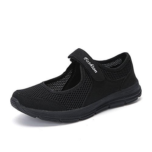 Respctful ✿Women Casual Woven Platform Wedges Closed Peep Toe Slip On Flat Sandal Wedge Shoes Black