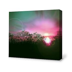 Canvas Wall Art for Living Room,Bedroom Home Artwork Paintings Secret Paradise Under The Moonlight Ready to Hang - 12x12 inches