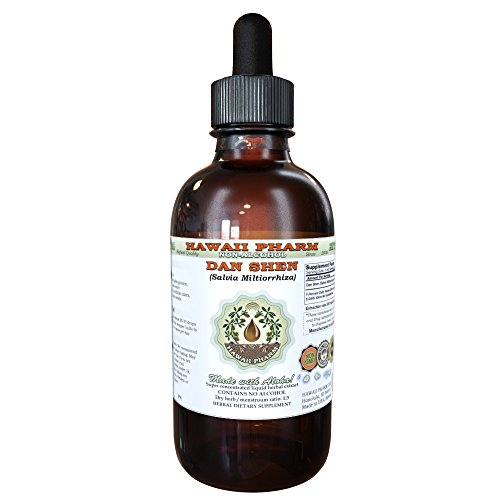 Dan Shen Alcohol-FREE Liquid Extract, Dan Shen, Salvia (Salvia Miltiorrhiza) Root Glycerite Hawaii Pharm Natural Herbal Supplement 2 oz