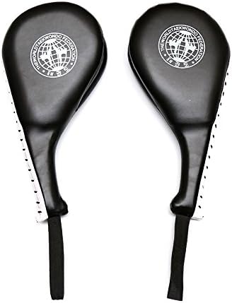 VRSS Pack of 2 Taekwondo Durable Kick Pad Target Kickboxing Practising Training (Black)