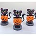 Amosfun Halloween Solar Dancing Toys Pumpkin and Cat Solar Powered Car Ornament Halloween Party Decor