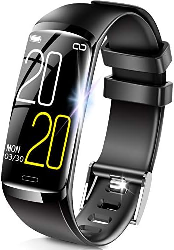 【2020年最新版】 スマートウォッチ 心拍計 活動量計 スマートブレスレット IP67防水 歩数計 消費 カロリー 腕時計 カラースクリーン 長い待機時間 睡眠検測 Line/着信電話通知 長座注意 健康サポート機器 レディース メンズ 日本語アプリ iPhone&Android対応 (ブラック)