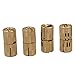 BQLZR 14mm Hidden Invisible Concealed Copper Hinge for DIY Wooden Door Pack of 4
