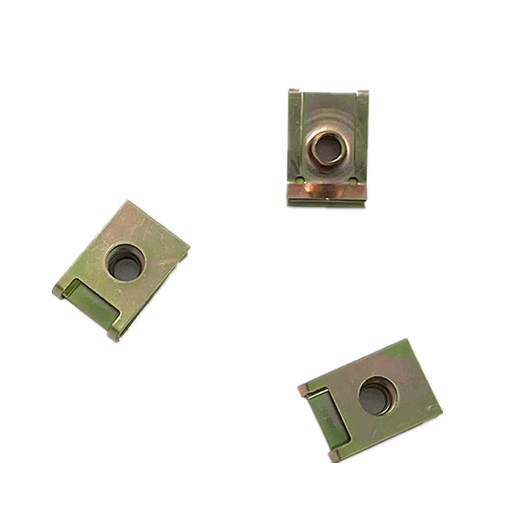 30 Pcs M6 6mm ​Clamp Fastener Screw Nuts Kits U Clips Zincification Fixings Panel