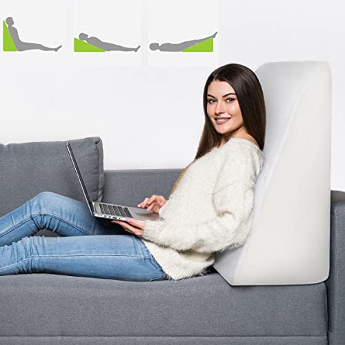 OasisCraft Bed Wedge Pillow, 12 Inch Wedge Pillow for Sleeping Bed