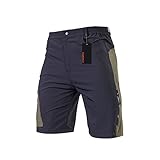 TOMSHOO Men's Baggy Cycling Shorts Breathable Loose-Fit Mountain Bike Shorts Outdoor Sports MTB Cycling Running Half Pants