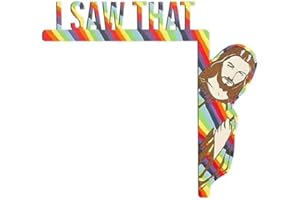 TENDIREN Creative Door Corner Decor, Wood Funny Door Sign Jesus I Saw That, Bless This Home Wall Decor, Frame Corner Decoration for Mirror Cabinet Drawer Furniture (Colorful, Right)