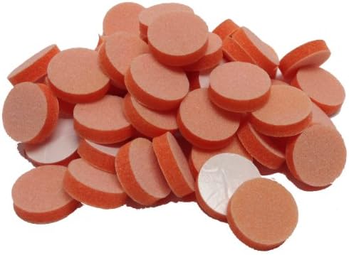 Manicure/Pedicure Kit, Foot &amp; Nail, Refill Medium Buffing Disc (Orange) 50 Pack