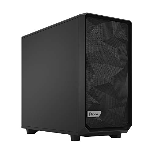 Fractal Design Meshify 2 ATX-Gehaeuse – Flexibles Design, Hervorragende Belueftung, USB-C-Frontanschluss, Schwarz