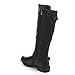 Forever Link Women's MANGO-21 Quilted Zipper Accent Riding Boots, Black, 9