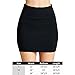 Fashionazzle Women's Basic Cotton Stretchy Mini Skirt (Small, KS01-Black)