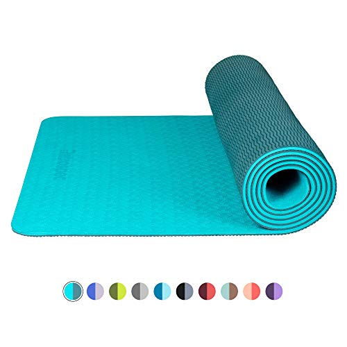 Retrospec Zuma Yoga Mat w/Nylon Strap for Men & Women – Non Slip Excercise Mat for Yoga, Pilates, Stretching, Floor & Fitness Workouts, 3602
