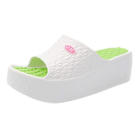 POIUDE Damen Dicke Sohlen Mode Frauen Sommer Sandalen Plateauschuhe Strand Loch EIN Wort Muffin Schaukelschuhe