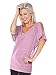 Kavio! Women Snow Jersey V Neck Raglan Dolman Sleeve W. Shoulder Slits