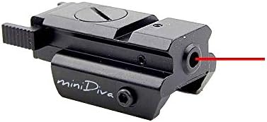 Minidiva Red Dot Laser Sight Tactical 20mm Standard Weaver Rail for Pistol Gun Rifle Non-slip Sliding On/Off Switch Windage and Elevation Adjustable