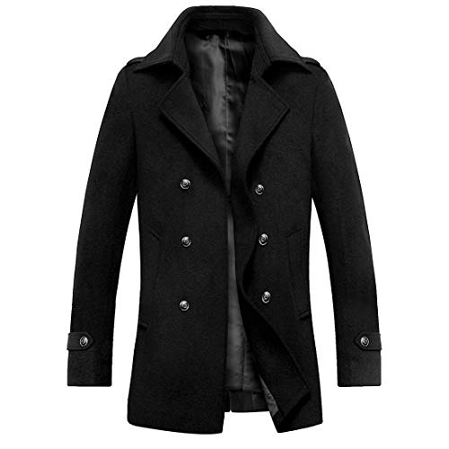 Long Jacket Men's Winter Pea Coats Pea Coat Mens Winter