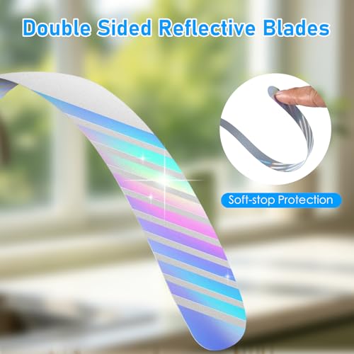 Ventilateurs Anti-Mouches pour Tables Lot de 2 Rechargeables à pales réfléchissantes des Deux côtés Portables et suspendables col Flexible 360° pales Douces avec Crochet pour intérieur et extérieur