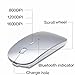Bluetooth Mouse Rechargeable Wireless Mouse for Macbook pro PC Windows Laptop，Wireless Bluetooth Mouse for Macbook Air Bluetooth Mouse for Laptop Silver