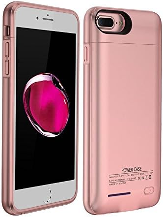 iPhone 8 / 7 / 6s / 6 Battery Charging Case , Innovative Wireless 3000Mah Portable Cover Charger Power Bank Battery Case For Iphone Accessories With Quick Charge Magnetic Stand Design Rose Gold