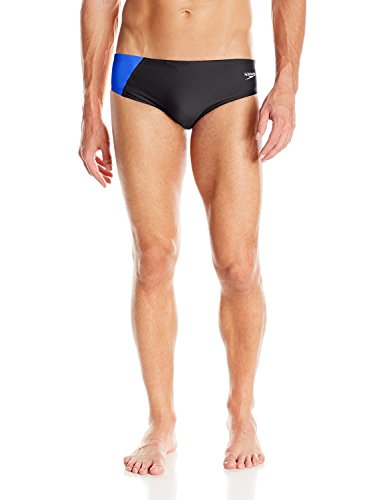 SpeedoMen's Swimsuit Brief Powerflex Eco Revolve Splice Team Colors