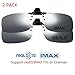 Cyxus 3D Clip-on Glasses for TV/Cinema/Movie Eyewear (RealD & IMAX 2 Pack)