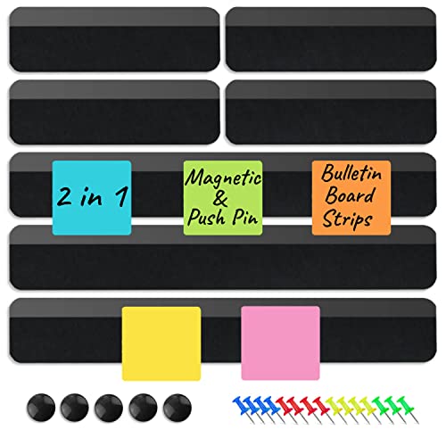 Inooves Combo Bulletin Board Strips Felt Cork Board Strips with Metal