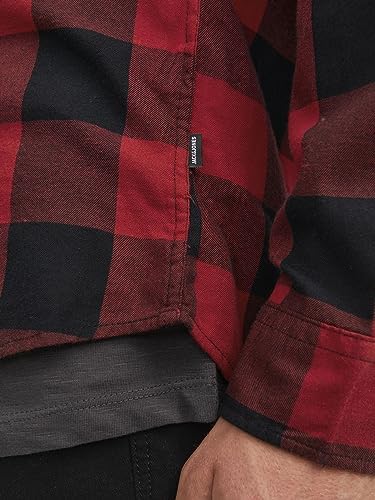 Herren Hemd Jjegingham Twill Shirt L/S Noos, Rot (Brick Red/Slim Fit), M