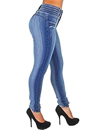 Tallas grandes, diseño colombiano, cintura alta, levantamiento de glúteos, jeans ajustados