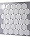Tic Tac Tiles Anti-Mold Peel and Stick Wall Tile in Hexa Mono White (1)