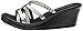 Skechers Cali Women's Rumblers-Social Butterfly Wedge Sandal,Pewter Rhinestone,10 M US