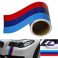 JUST N1 M-Colored Stripe Sticker 3 Meters Car Vinyl Decal for BMW M3 M4 M5 M6 3 5 6 7 Series Exterior Interior Cosmetic Hood Roof Bumpers Decoration