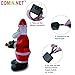 GOOSH 6 Foot Inflatable Santa Christmas Inflatable Santa Claus Holding a Gift Present LED Lights Indoor Outdoor Yard Lawn Decoration - Cute Fun Xmas Holiday Blow Up Party Display