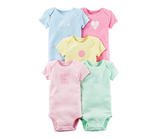 Carter's Baby Girls' 5-Pack Little Sunshine Bodysuits 3 Months