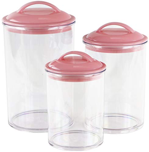 Calypso Basics 11161 by Reston Lloyd 6pc Acrylic Canister Set, Large, Pink