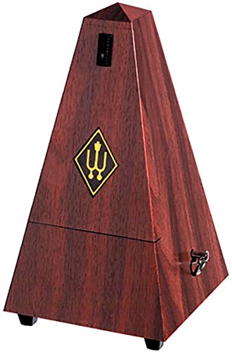 Wittner 903330 Plastic Casing Metronome with Bell, Mahogany Grain