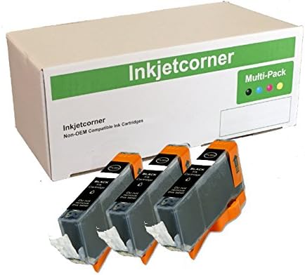 Inkjetcorner Compatible Ink Cartridge Replacement for CLI-271XL CLI 271 for use with MG6820 MG6821 TS5020 TS6020 MG5720 MG5721 TS8020 TS9020 MG7720 (Small Black, 3-Pack)