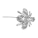 MagiDeal Lovely Small Honey Bee Rhinestone Brooch Pin for Women Silver