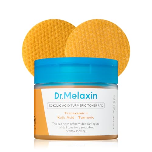 Dr.Melaxin TX Kojic Acid Turmeric Toner Pads with Tranexamic Acid, Brightening Toner Pad for Pigmentation & Dark Spot Care, Gentle Keratin Care for Radiant Skin, Korean Skincare, 70 Sheets