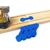TrainLab Classic Dog Bone Train Track Adapter Connectors (5pcs) (Blue)